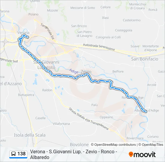 138 Bus Line Map