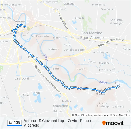 138 Bus Line Map