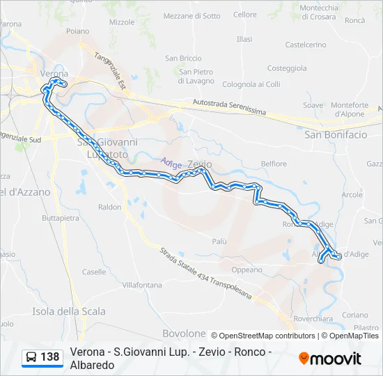 138 Bus Line Map
