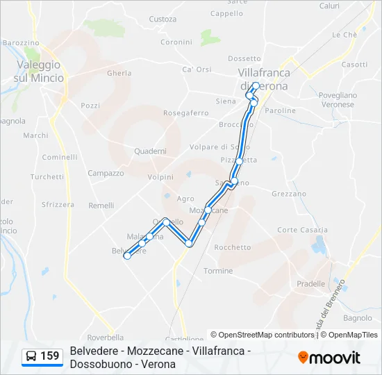 159 Bus Line Map