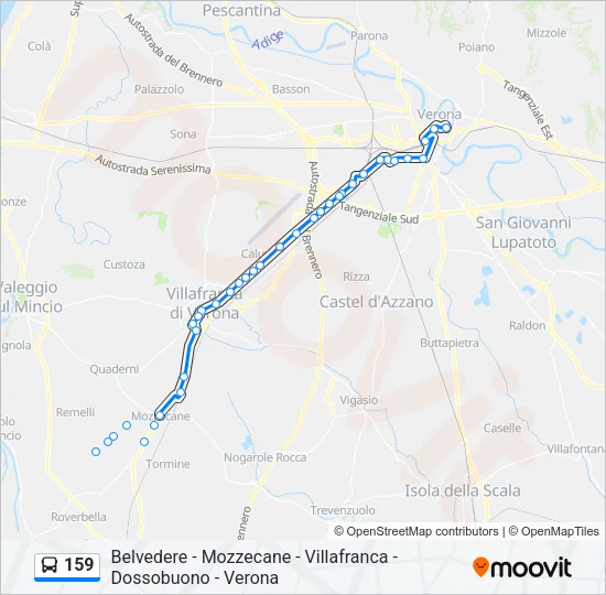 159 Bus Line Map