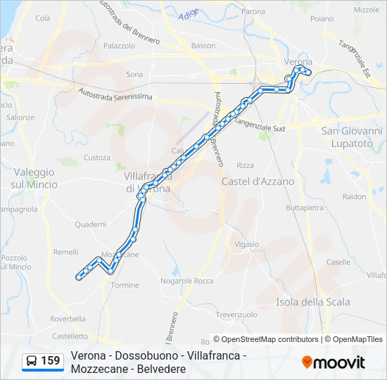 159 Bus Line Map