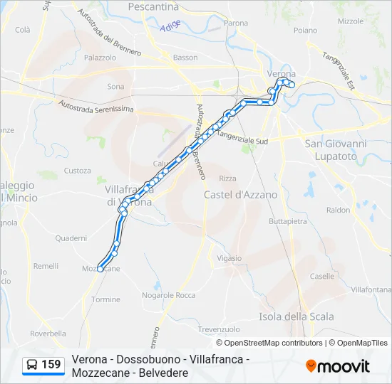 159 Bus Line Map