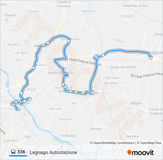 336 Bus Line Map