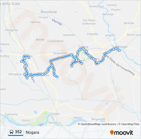 352 Bus Line Map