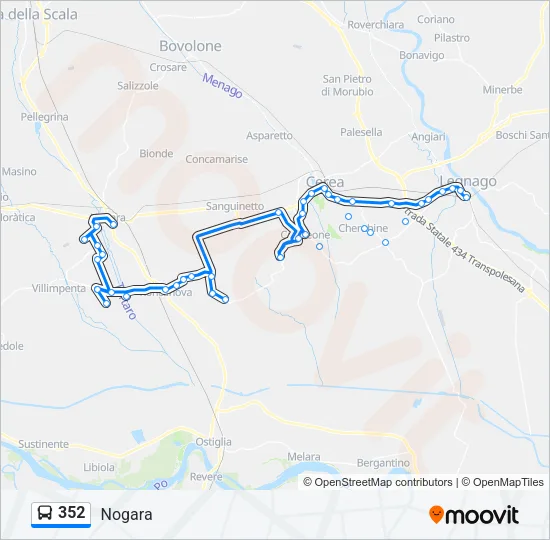 352 Bus Line Map