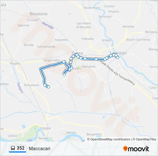 352 Bus Line Map