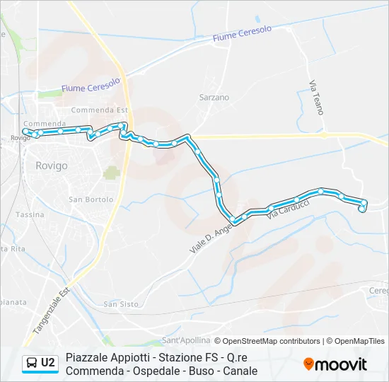 U2 Bus Line Map