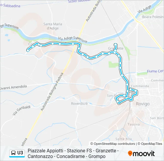 U3 Bus Line Map