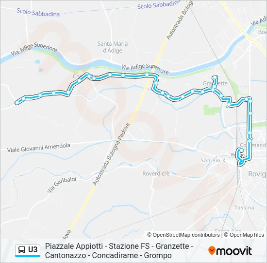 U3 Bus Line Map