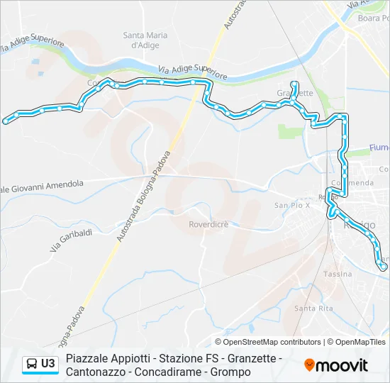 U3 Bus Line Map
