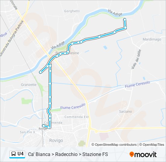 U4 bus Line Map