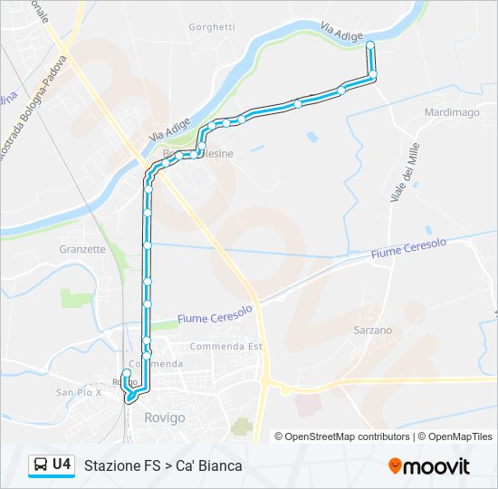 U4 bus Line Map