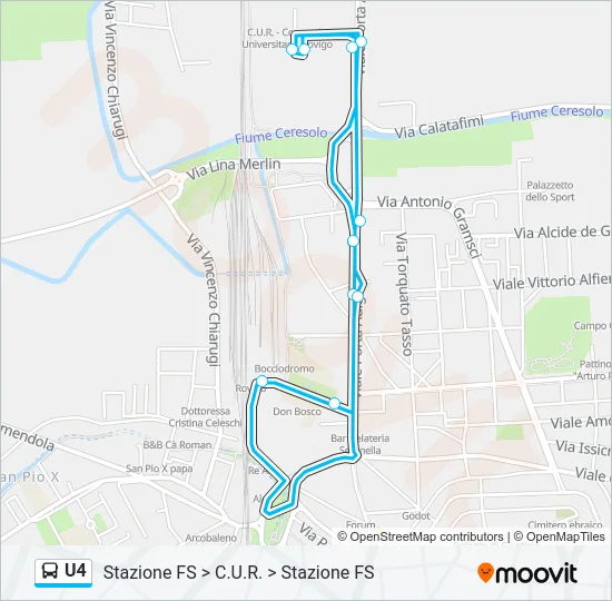 U4 Bus Line Map