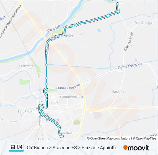 U4 bus Line Map