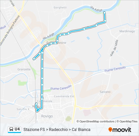 U4 bus Line Map