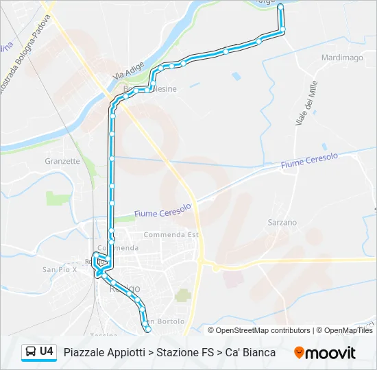 U4 Bus Line Map