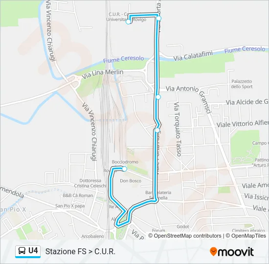 U4 Bus Line Map