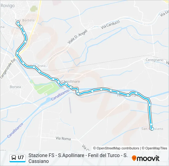 U7 Bus Line Map