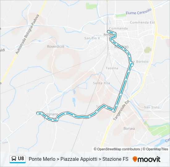 U8 Bus Line Map
