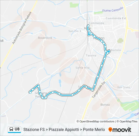 U8 Bus Line Map