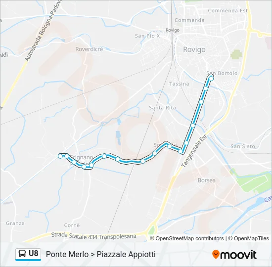 U8 Bus Line Map