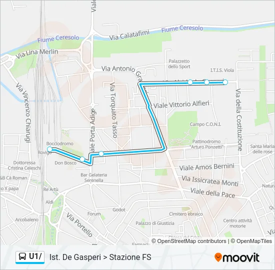 U1/ Bus Line Map