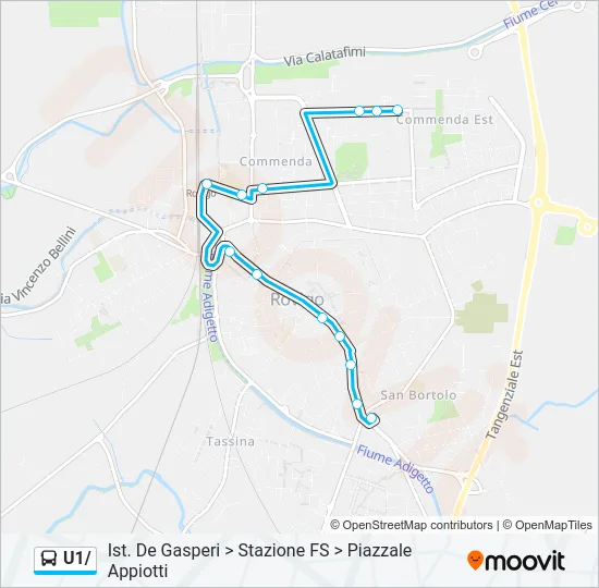 U1/ Bus Line Map