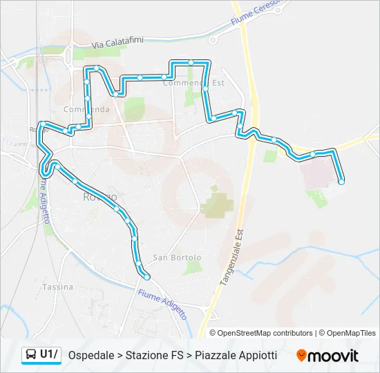 U1/ Bus Line Map