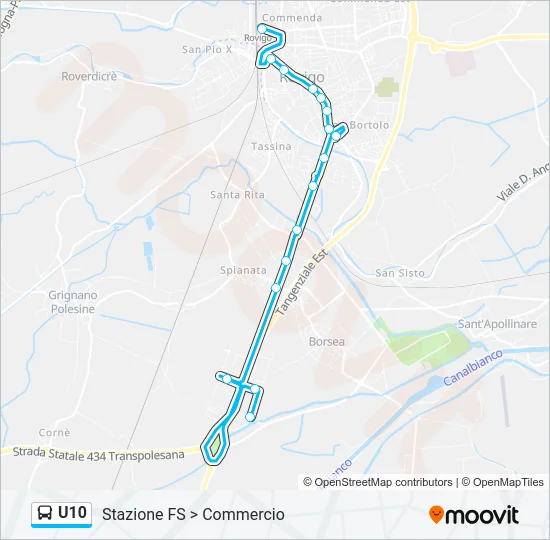 U10 Bus Line Map