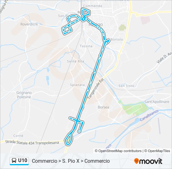 U10 bus Line Map