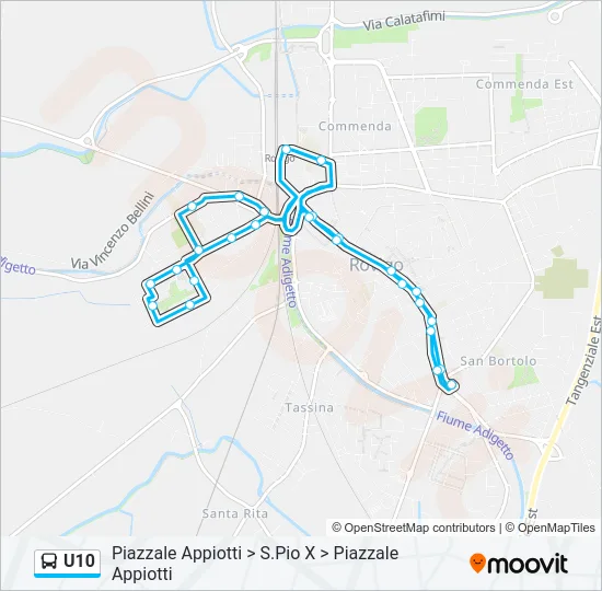 U10 Bus Line Map