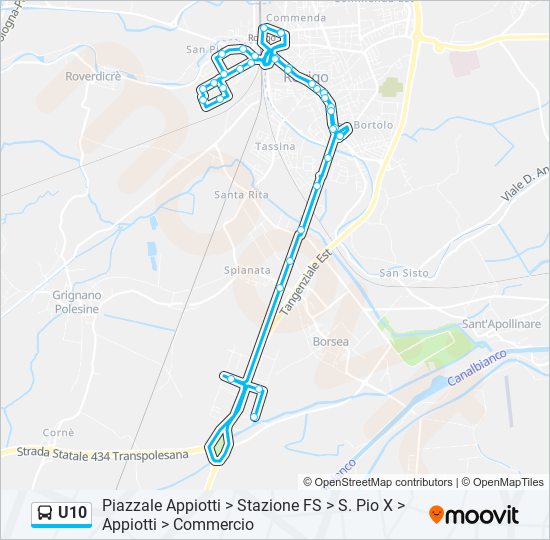 U10 bus Line Map