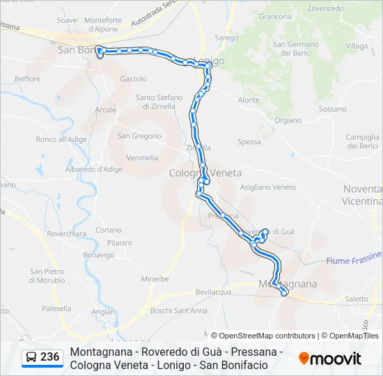 236 Bus Line Map