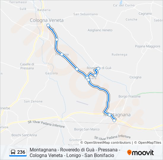 236 bus Line Map