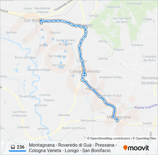 236 Bus Line Map