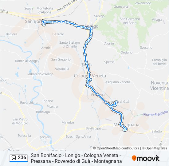 236 bus Line Map