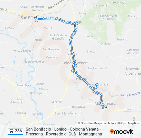 236 Bus Line Map