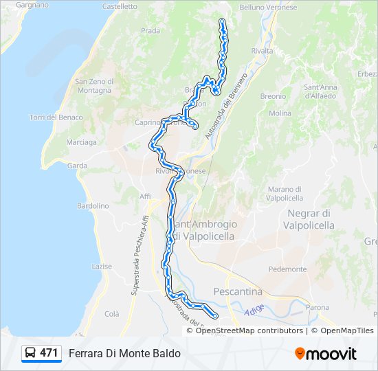 471 bus Line Map