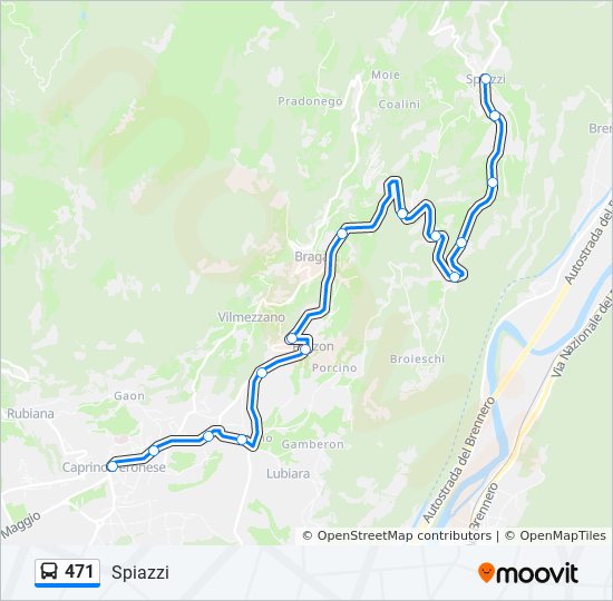 471 bus Line Map