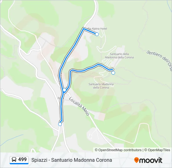 499 Bus Line Map