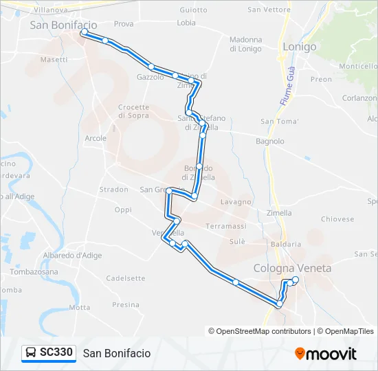 SC330 Bus Line Map