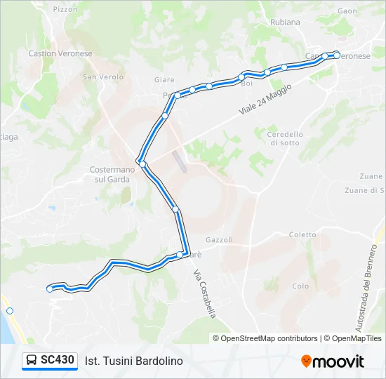SC430 Bus Line Map