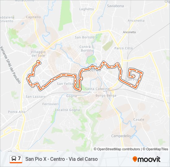 7 Bus Line Map