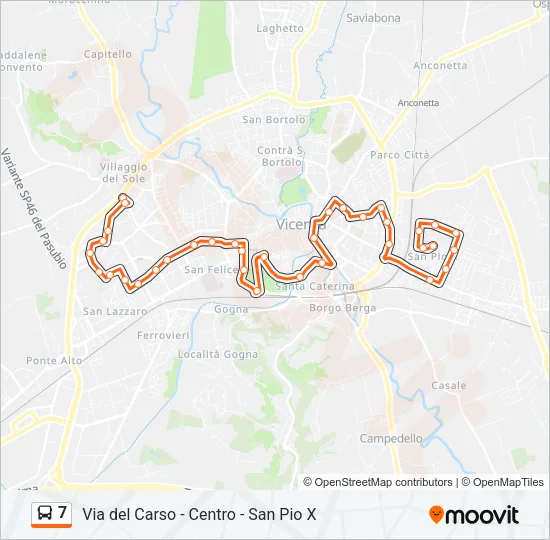 7 Bus Line Map