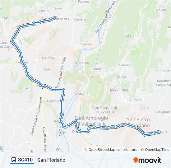 SC410 bus Line Map