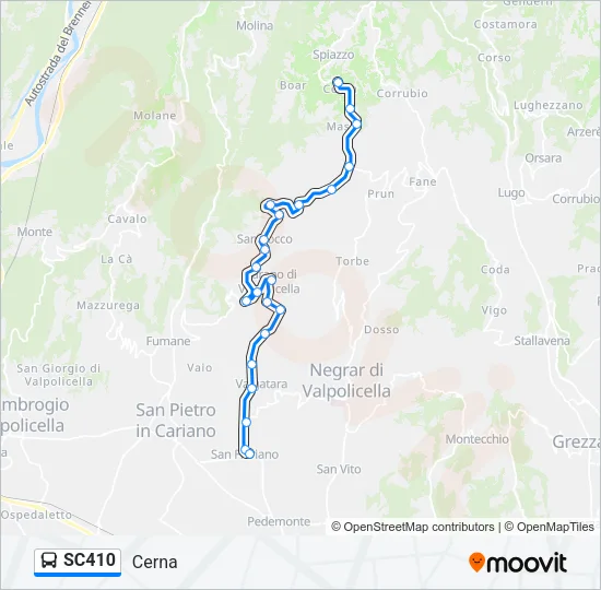 SC410 Bus Line Map