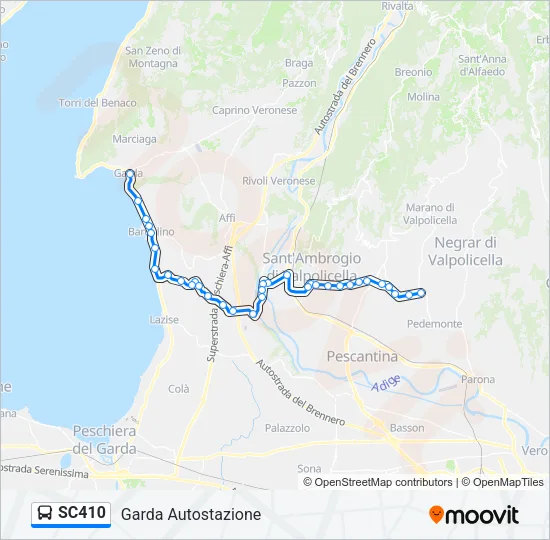 SC410 Bus Line Map