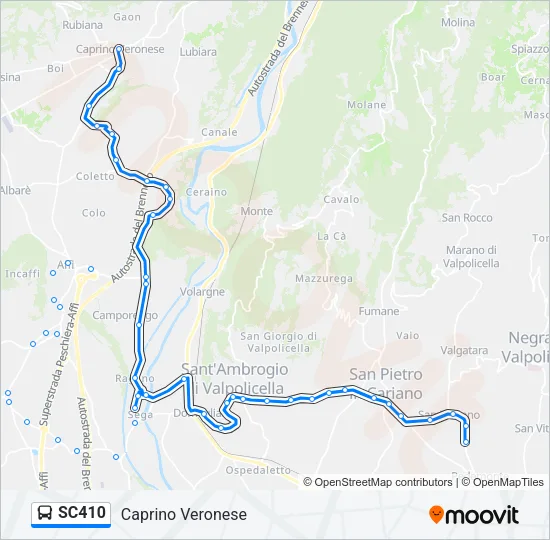 SC410 Bus Line Map
