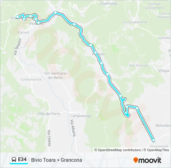 E34 Bus Line Map
